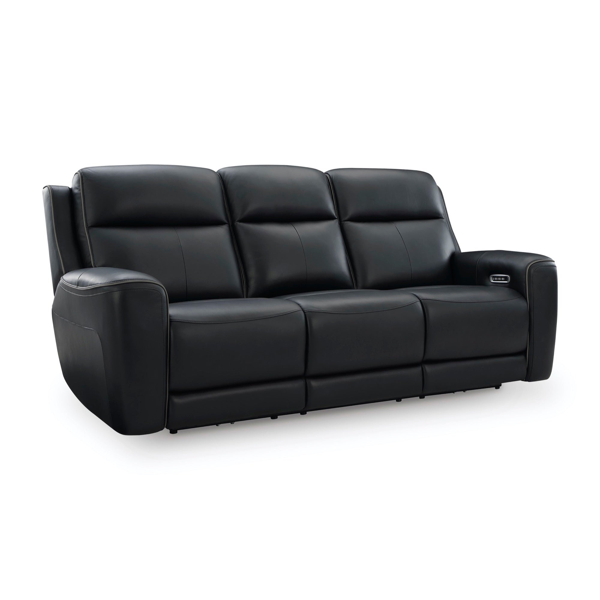 Maverick Onyx Power Reclining Sofa with Adjustable Headrest, Massage & Heated Seats - Adams Furniture