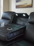 Maverick Onyx Power Reclining Sofa with Adjustable Headrest, Massage & Heated Seats