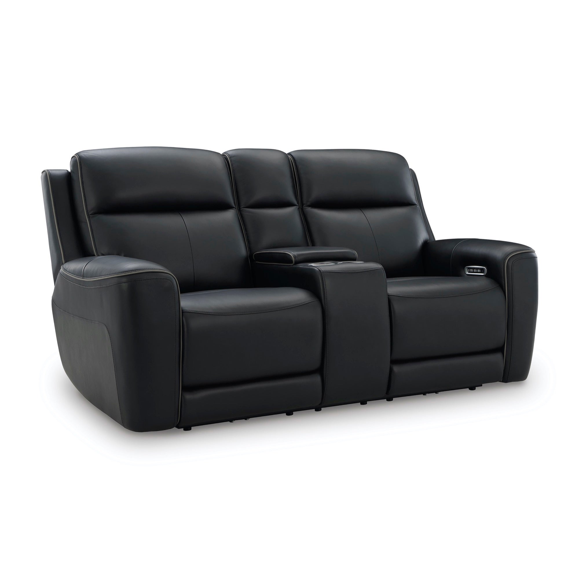 Maverick Onyx Power Reclining Living Room Set with Adjustable Headrest, Massage & Heated Seats