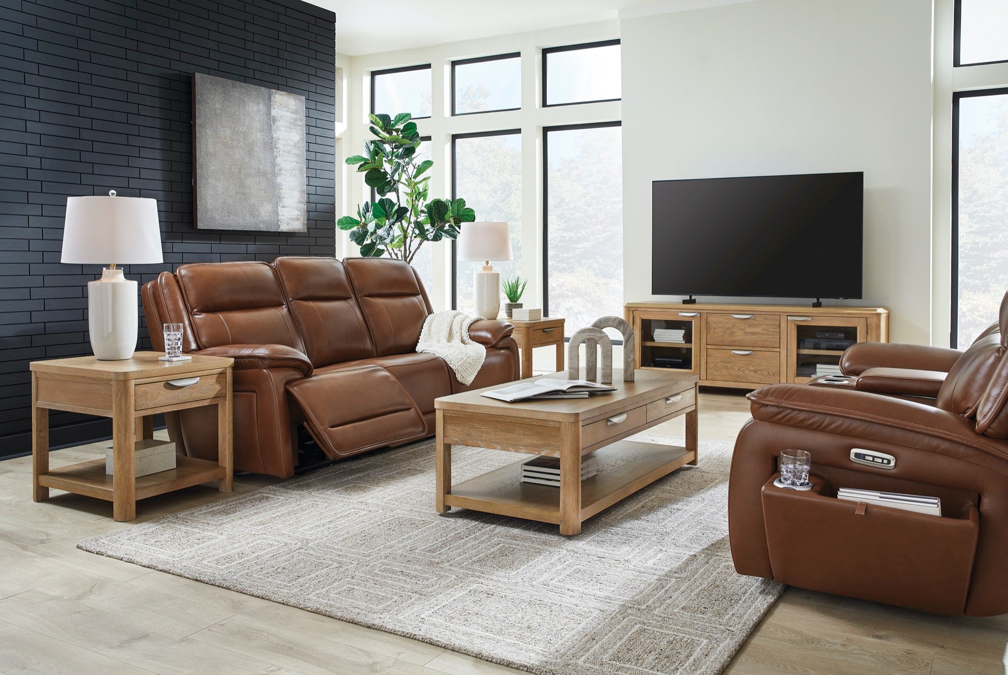 Elijah Power Reclining Living Room Set - Adams Furniture