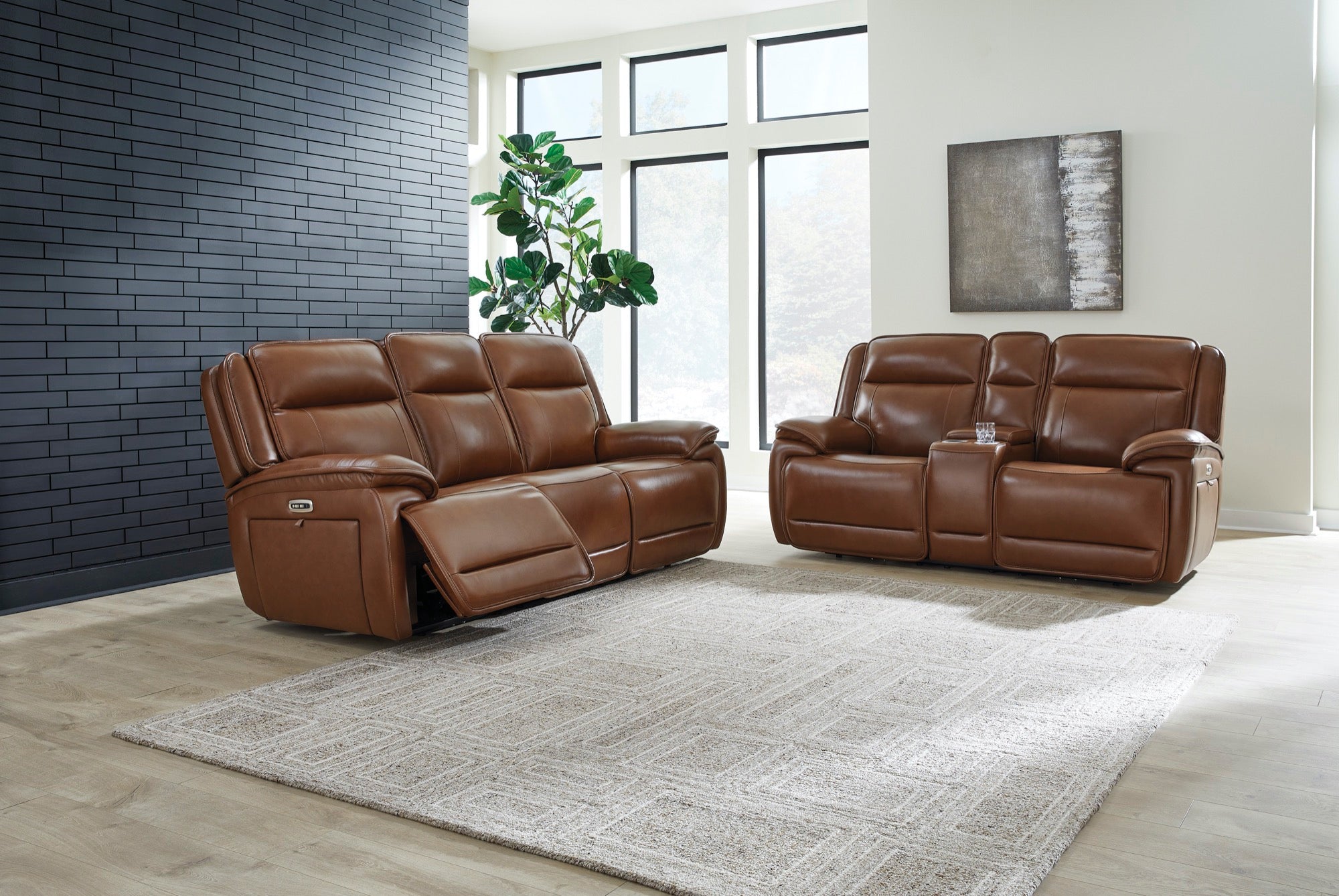 Elijah Power Reclining Living Room Set - Adams Furniture