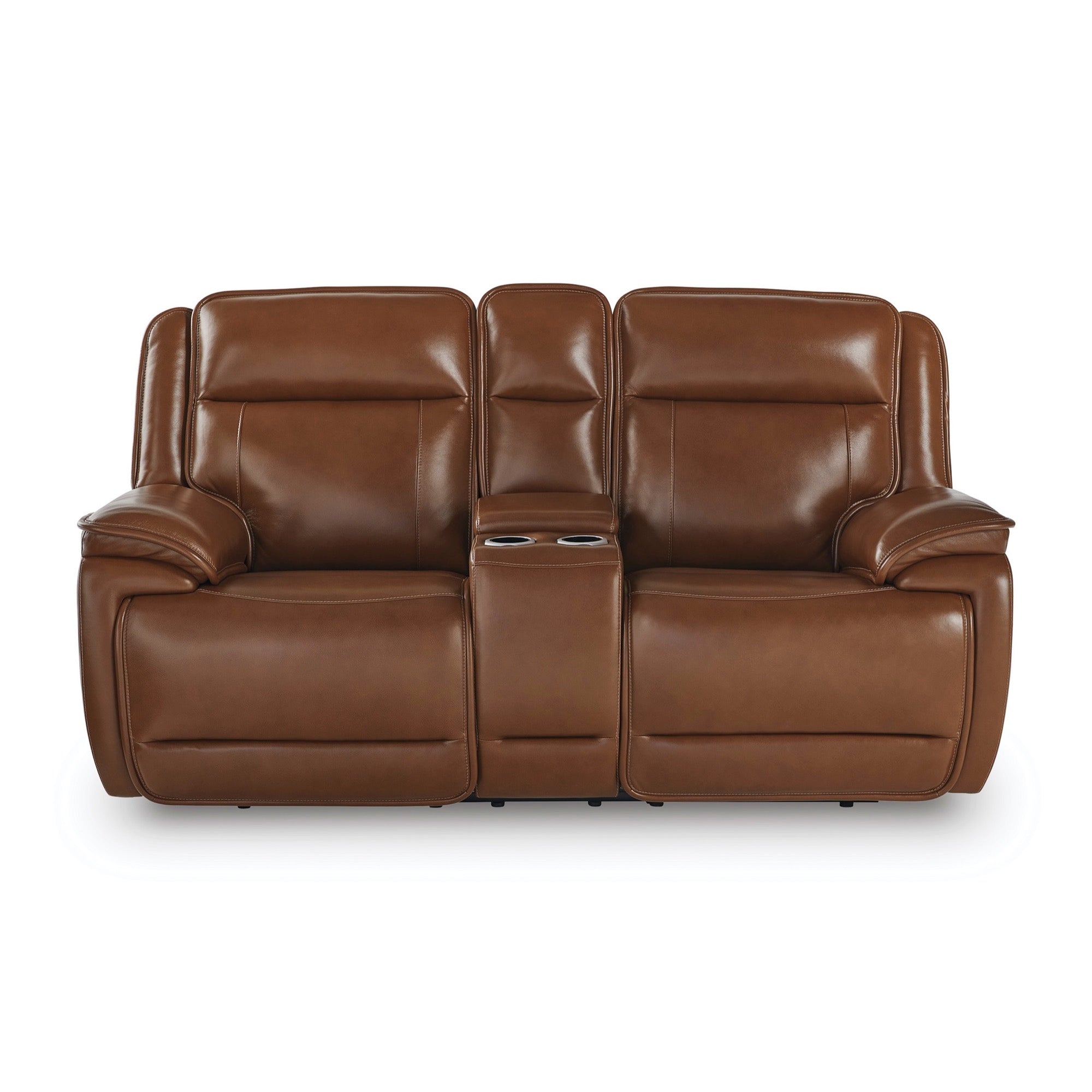 Elijah Power Reclining Loveseat with Console - Adams Furniture