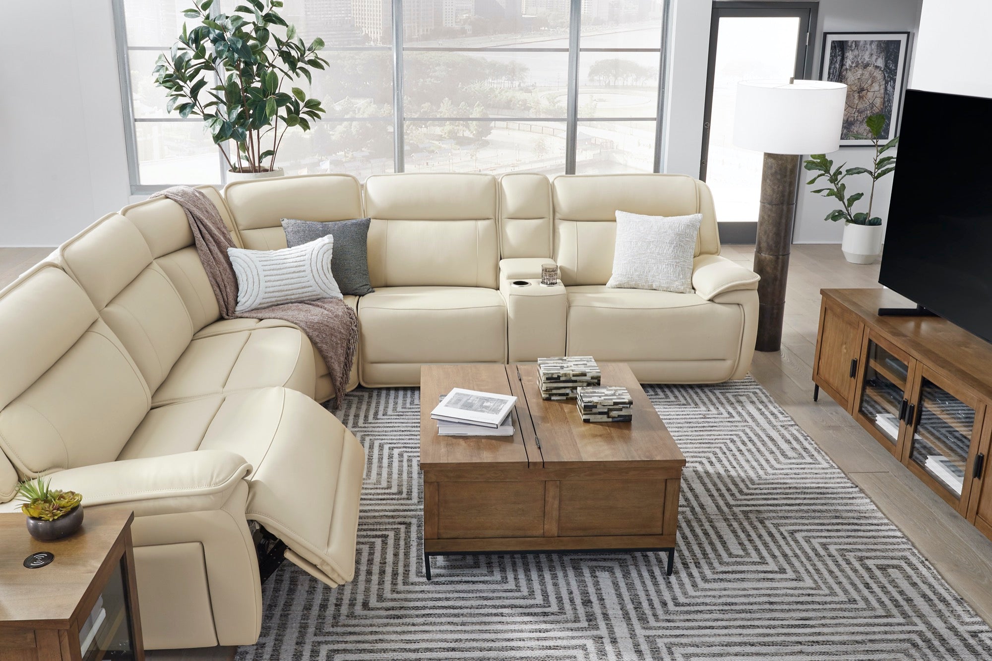 Jayden 6-Piece Power Reclining Sectional - Adams Furniture