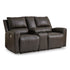 Henry Power Reclining Console Loveseat - Adams Furniture