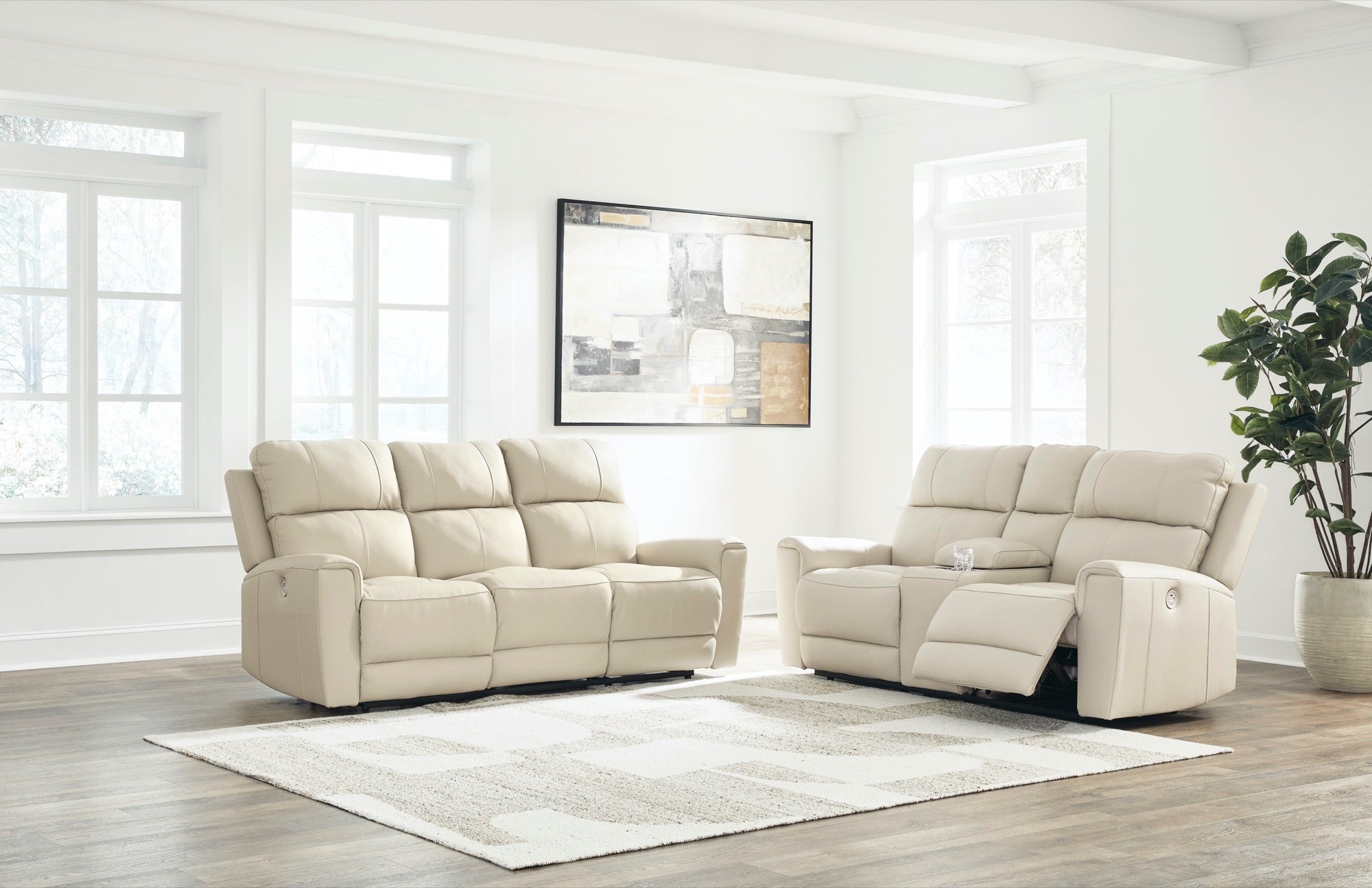 Daniel Power Reclining Living Room Set - Adams Furniture