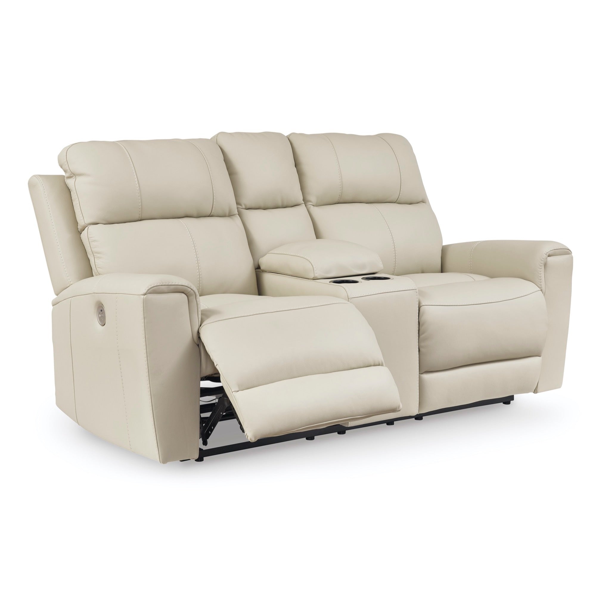 Daniel Power Reclining Console Loveseat - Adams Furniture
