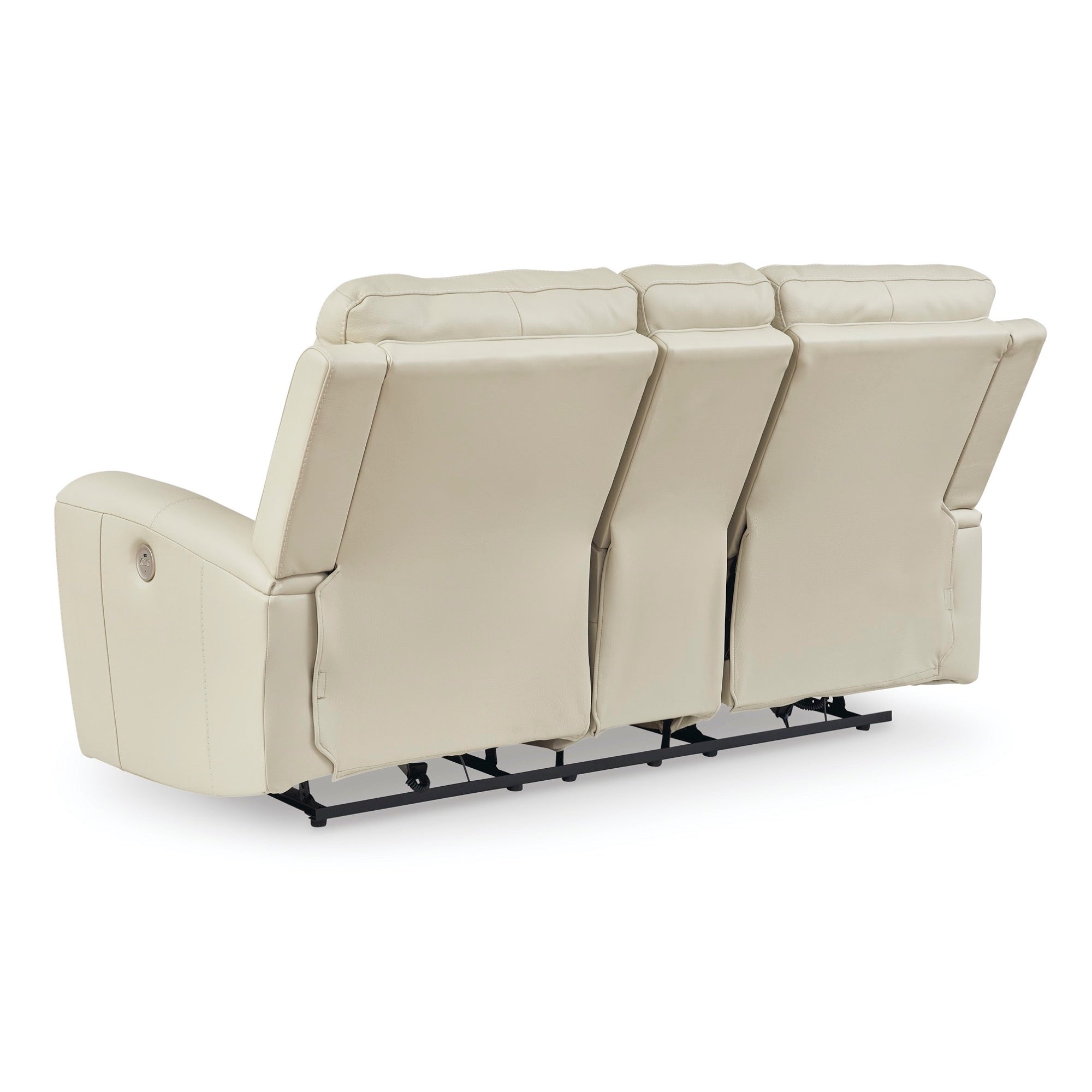 Daniel Power Reclining Console Loveseat - Adams Furniture