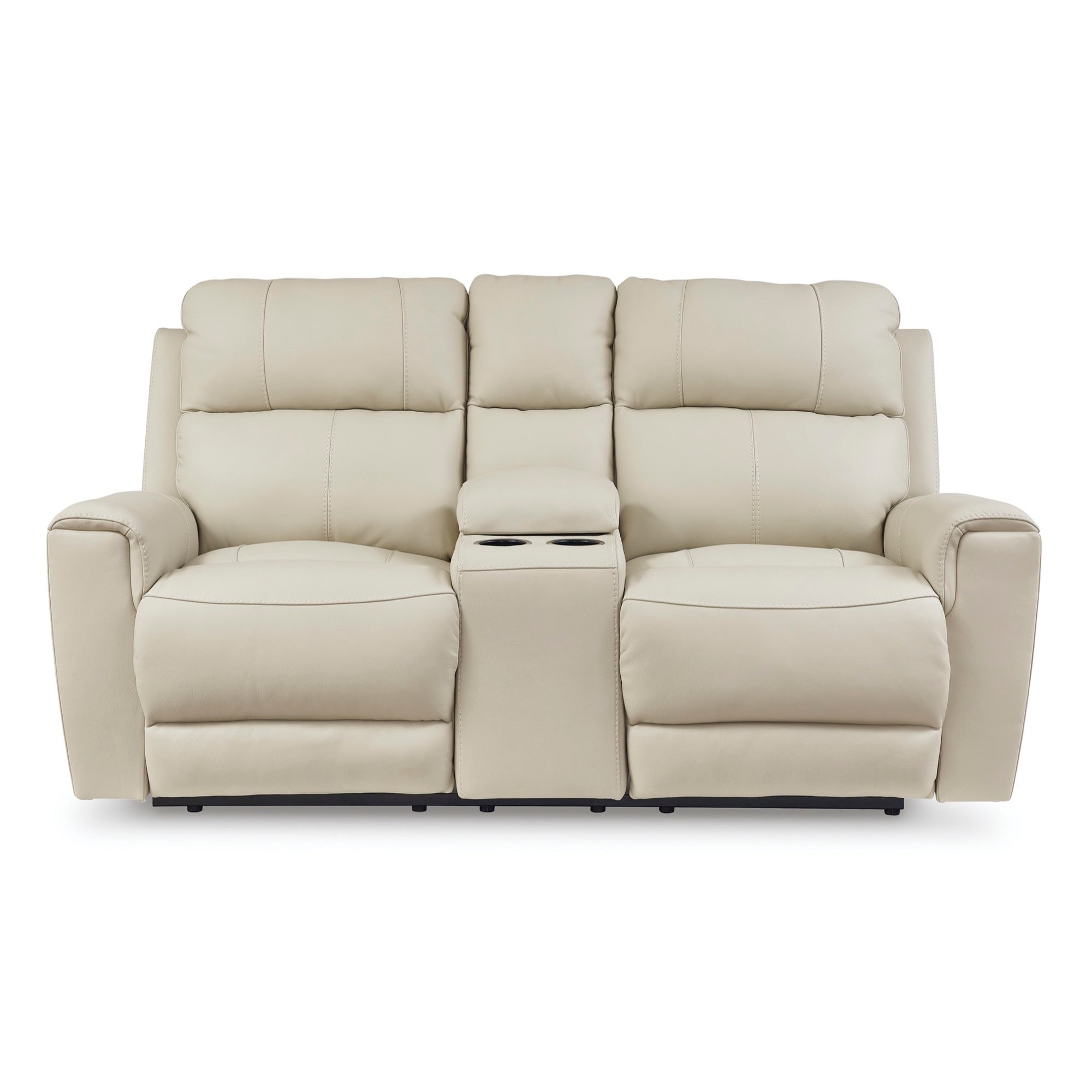 Daniel Power Reclining Console Loveseat - Adams Furniture
