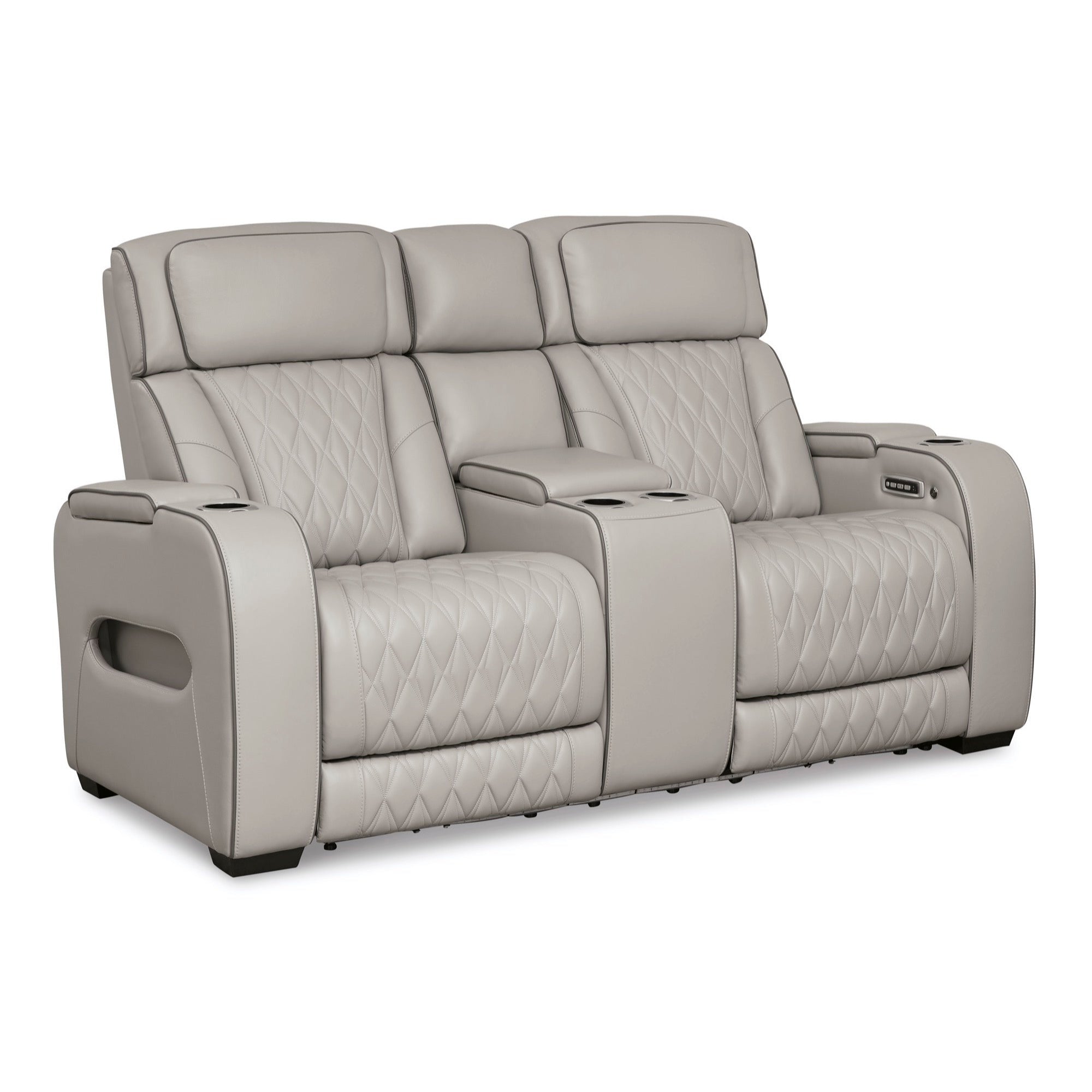 Boyington Power Reclining Loveseat with Console - Adams Furniture