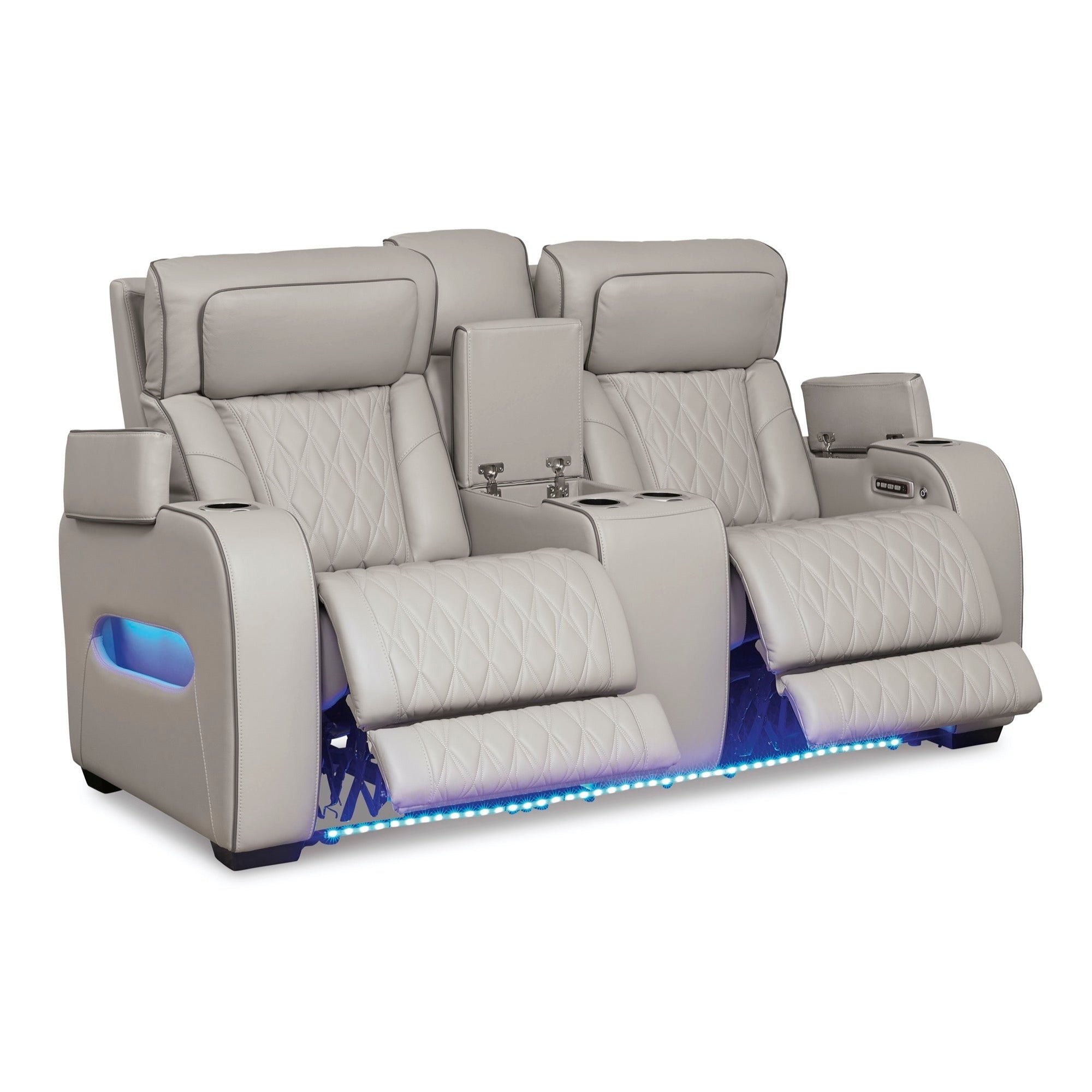 Boyington Power Reclining Loveseat with Console - Adams Furniture