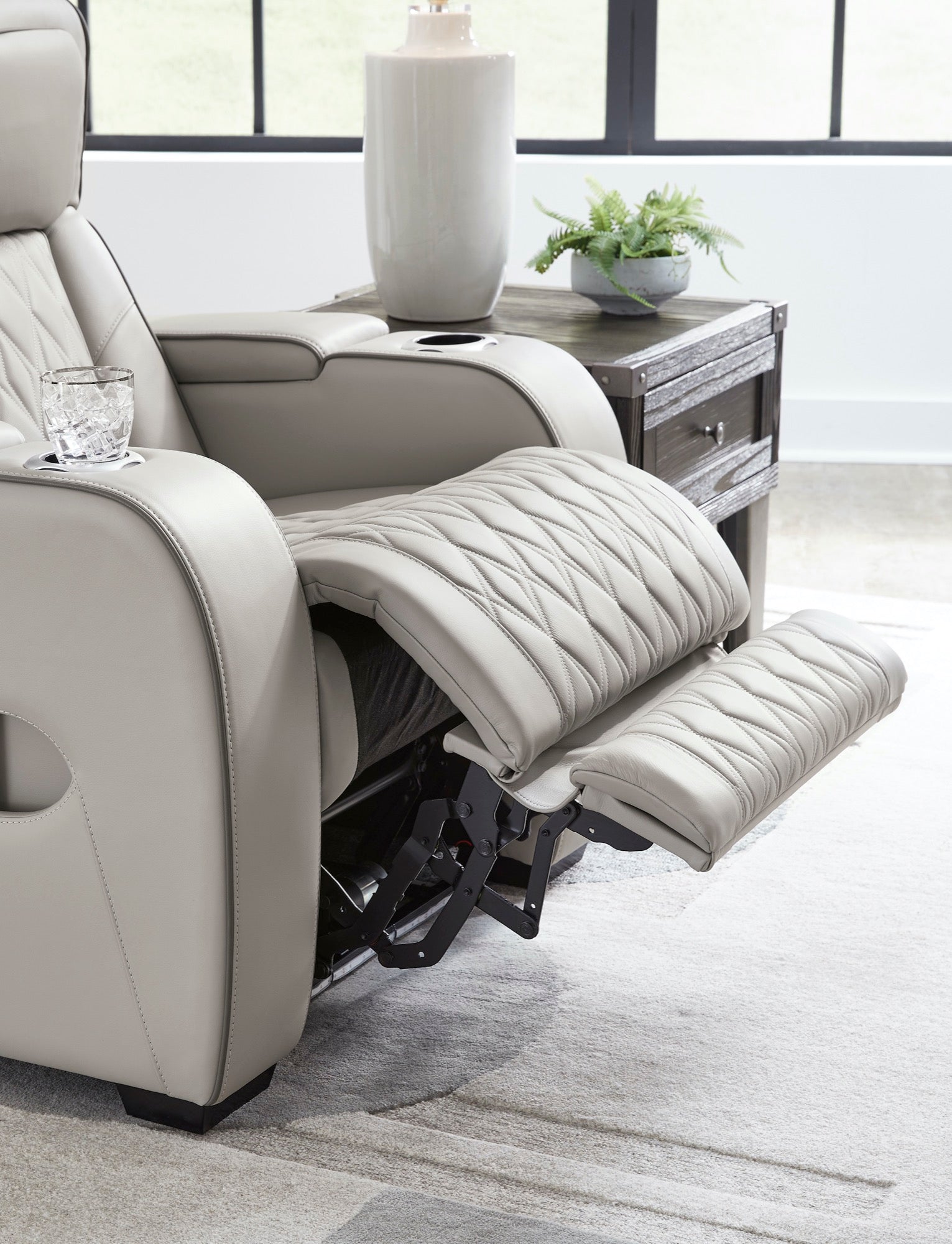 Boyington Power Reclining Loveseat with Console - Adams Furniture