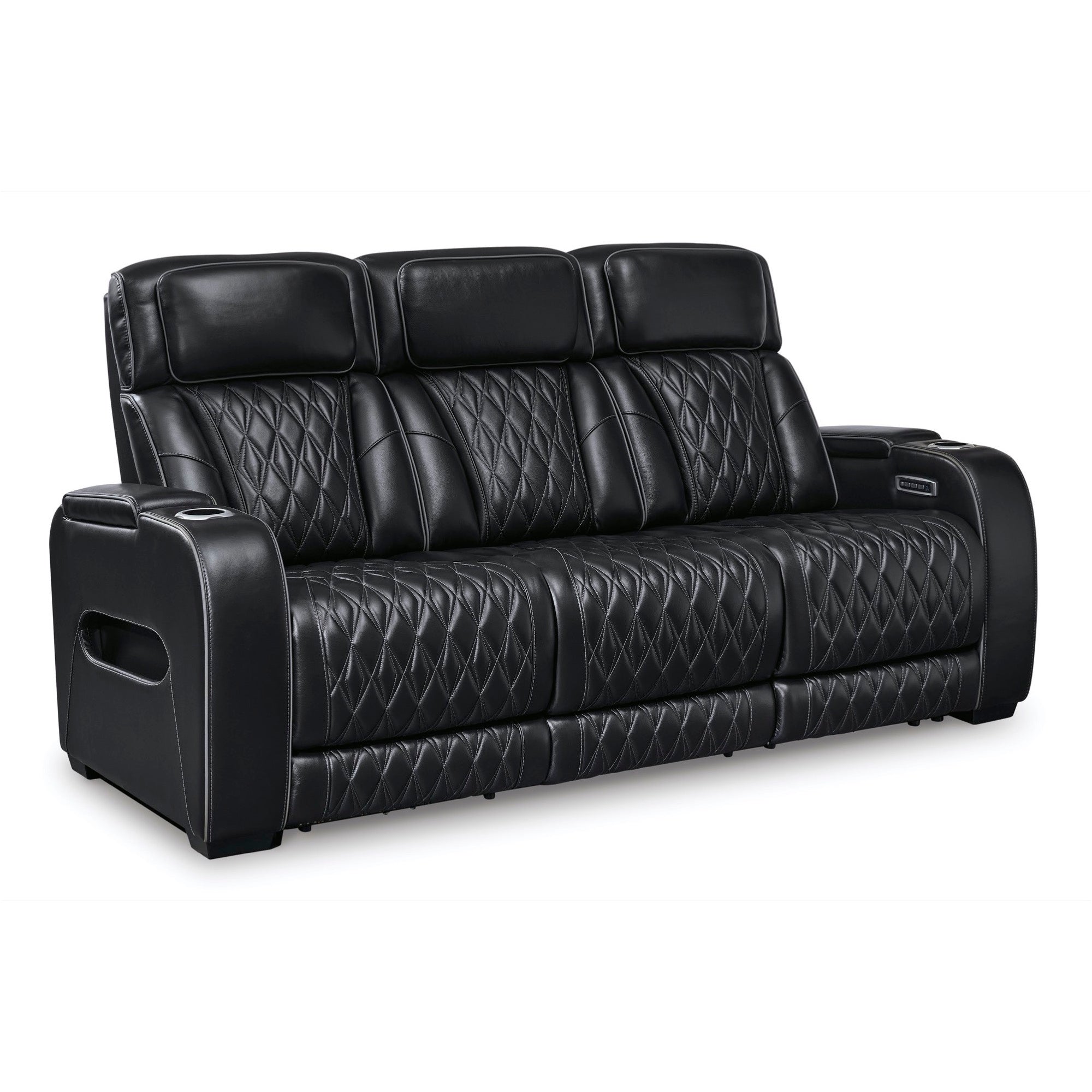 Benjamin Power Reclining Sofa and Loveseat - Adams Furniture