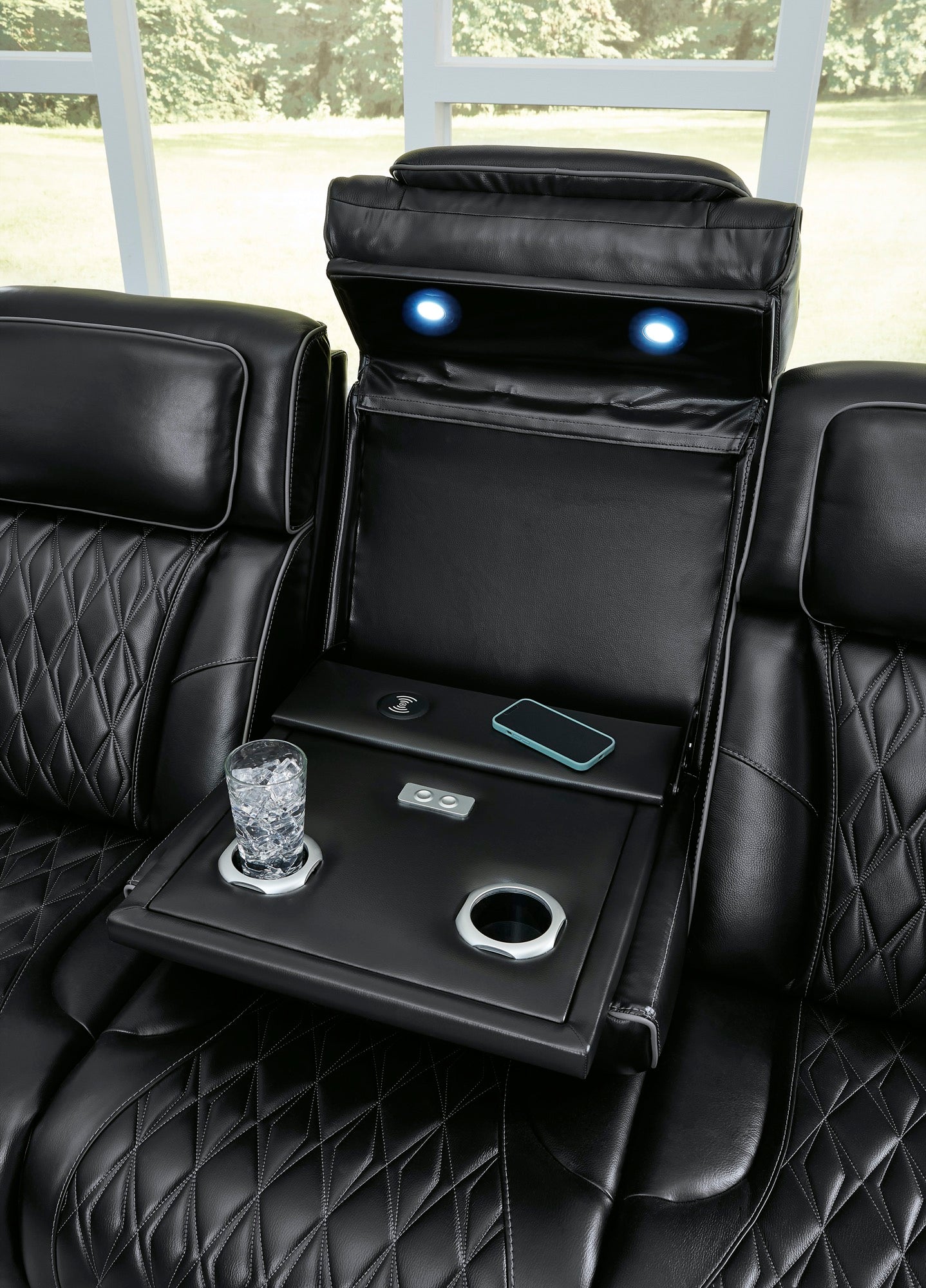 Benjamin Power Reclining Sofa and Loveseat - Adams Furniture