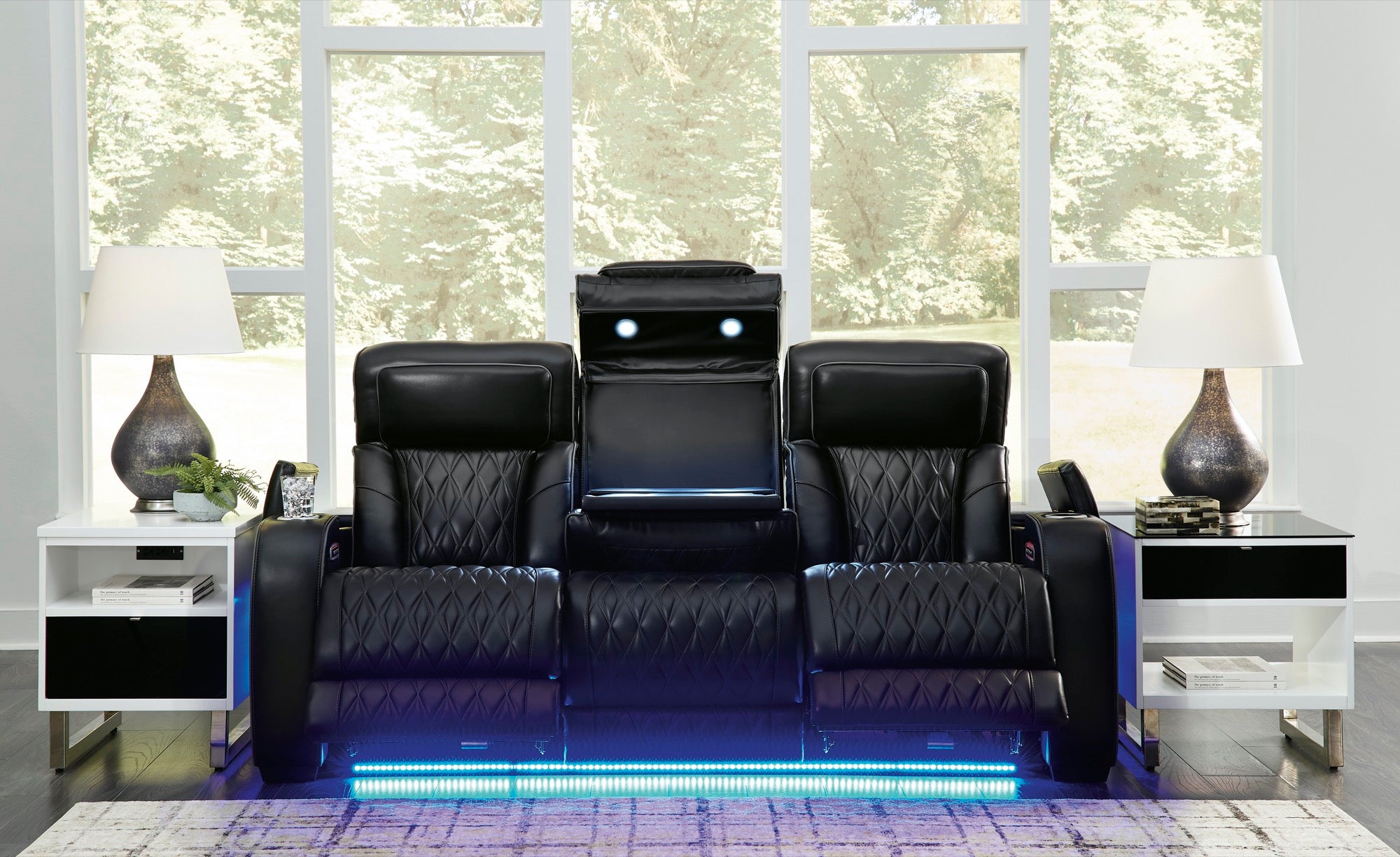 Benjamin Power Reclining Sofa and Loveseat - Adams Furniture
