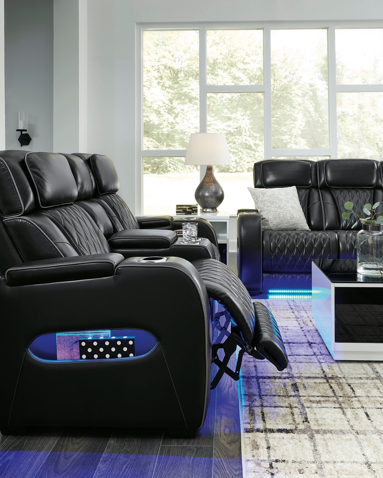 Benjamin Power Reclining Sofa and Loveseat - Adams Furniture