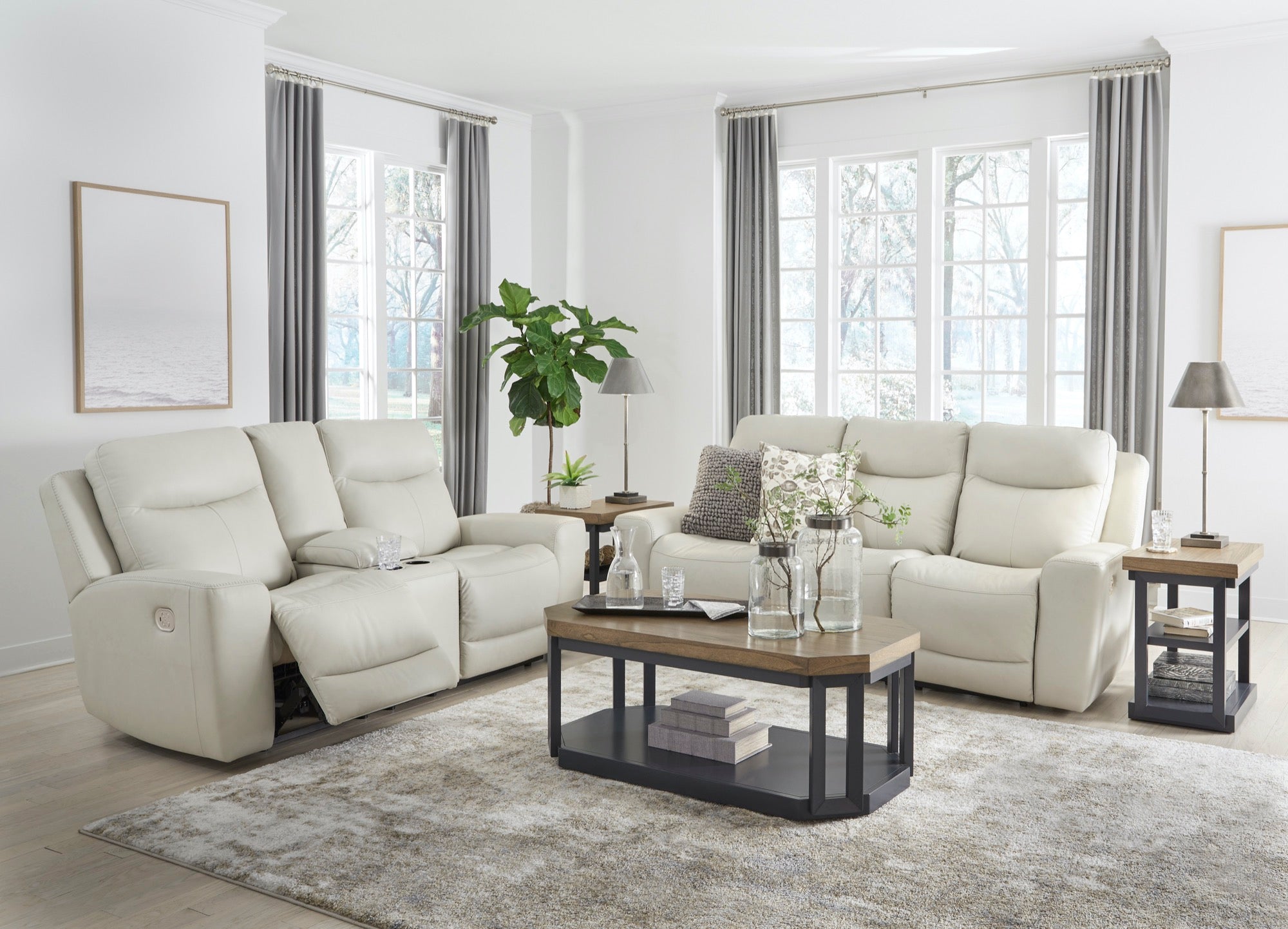 Michael Power Reclining Living Room Set - Adams Furniture