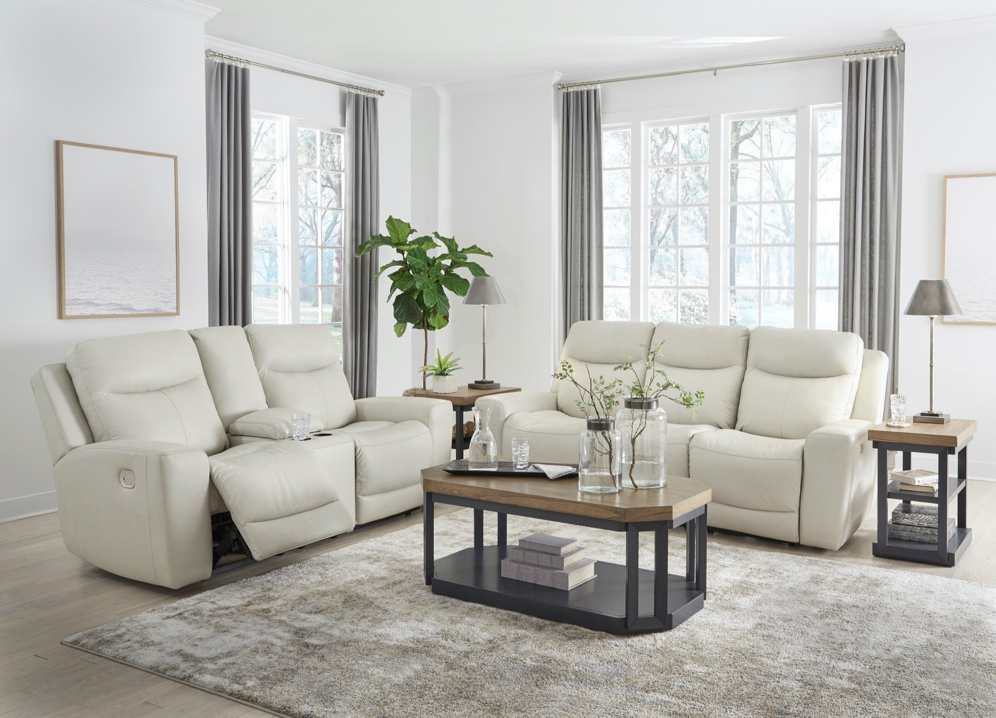 Michael Power Reclining Living Room Set - Adams Furniture