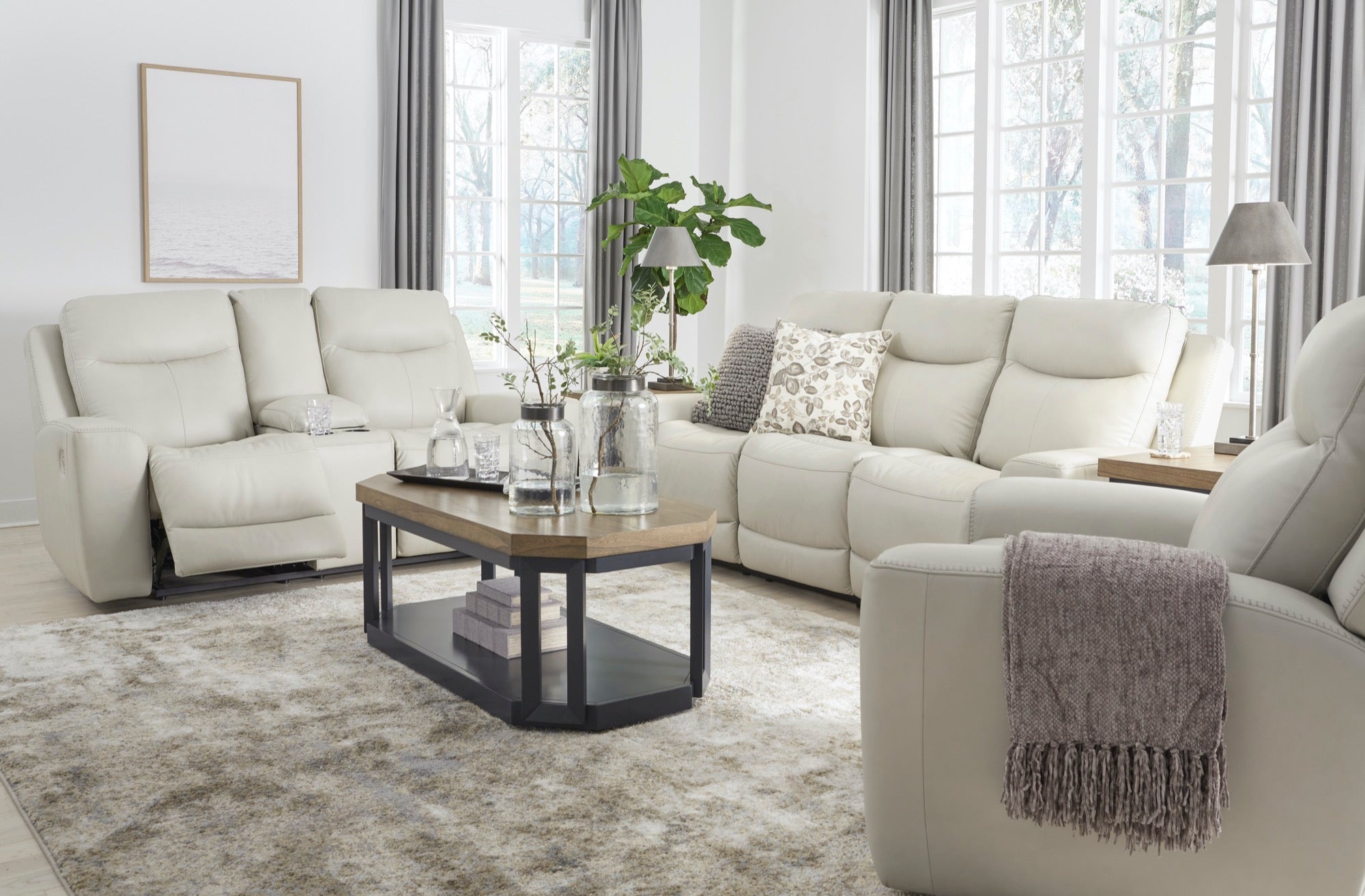 Michael Power Reclining Living Room Set - Adams Furniture