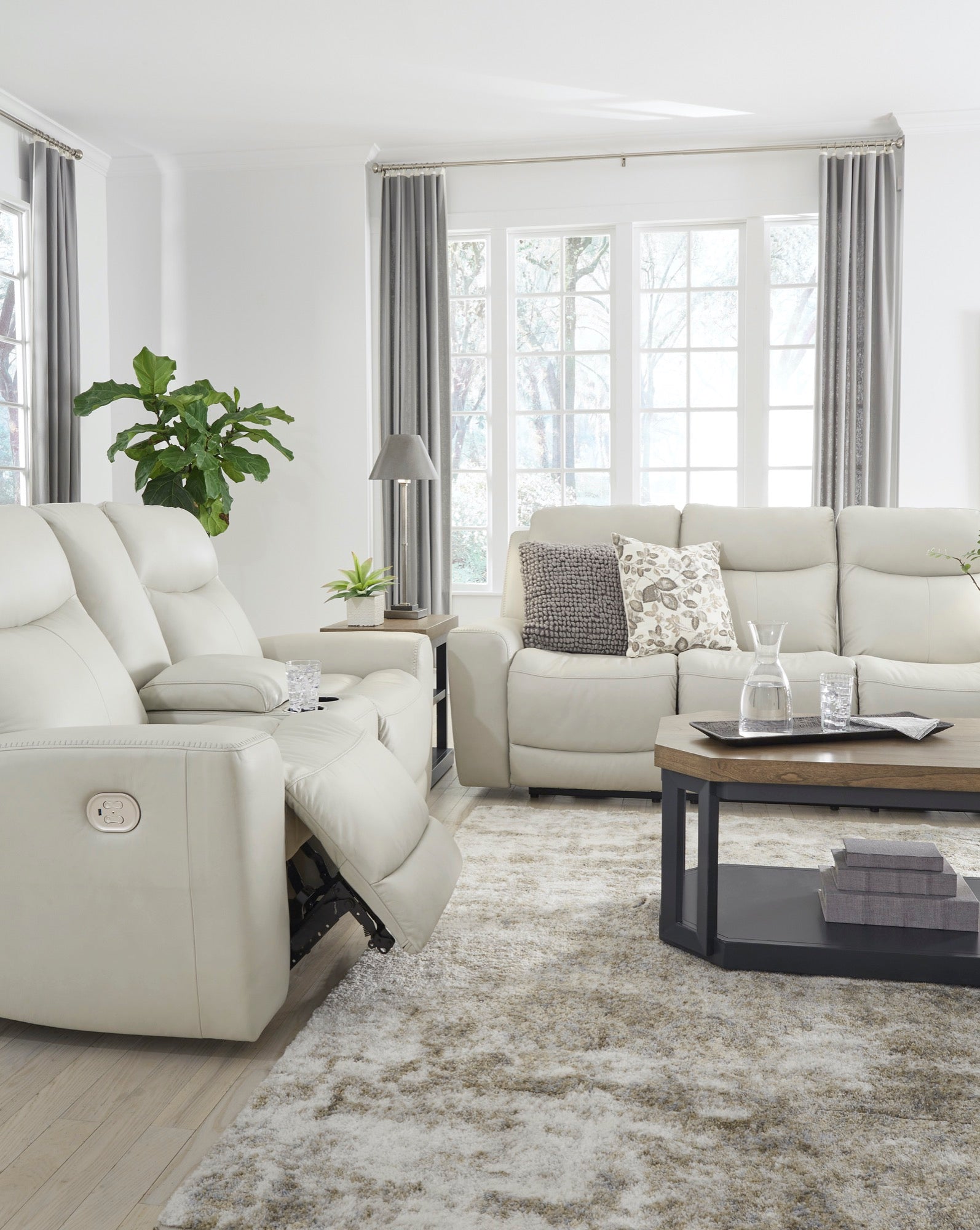 Michael Power Reclining Living Room Set - Adams Furniture