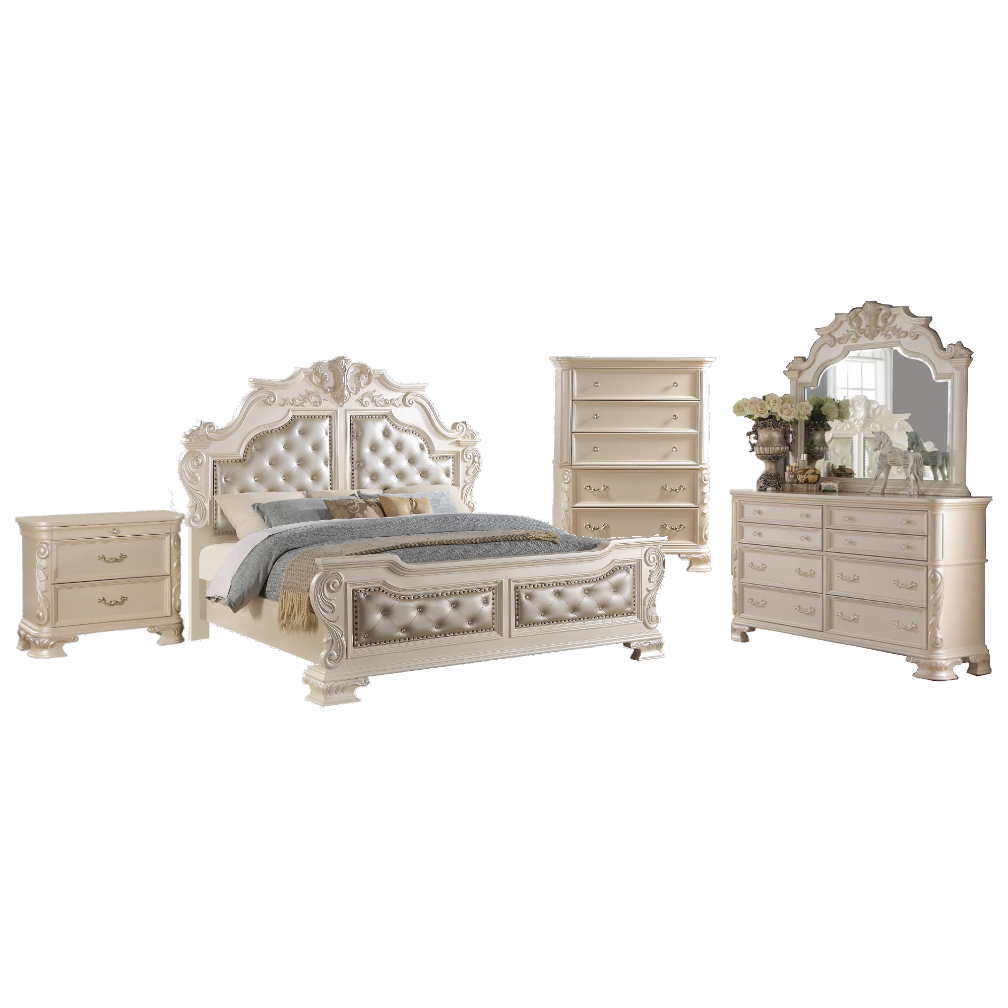 Violet King 5 Piece Bedroom Set