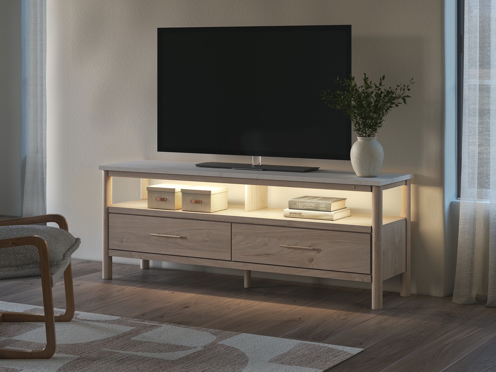 Cadmori 72" TV Stand - Adams Furniture