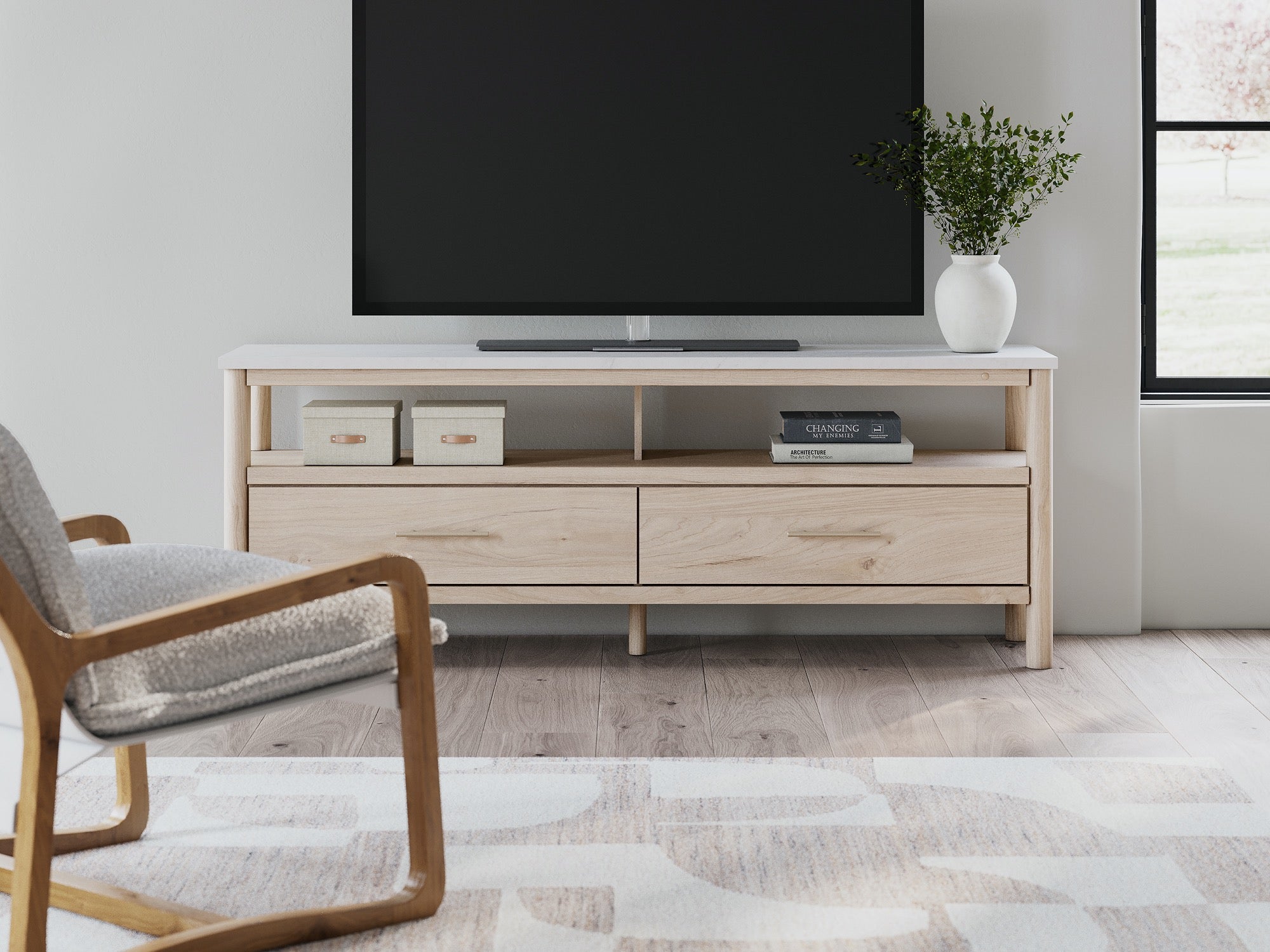 Cadmori 72" TV Stand - Adams Furniture