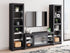 Black 3-Piece Entertainment Center with Electric Fireplace