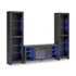 Black 3-Piece Entertainment Center with Electric Fireplace