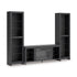 Black 3-Piece Entertainment Center with Electric Fireplace