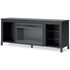Black TV Stand with Fireplace