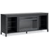 Black TV Stand with Fireplace