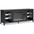 Black TV Stand with Fireplace