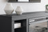 Black TV Stand with Fireplace