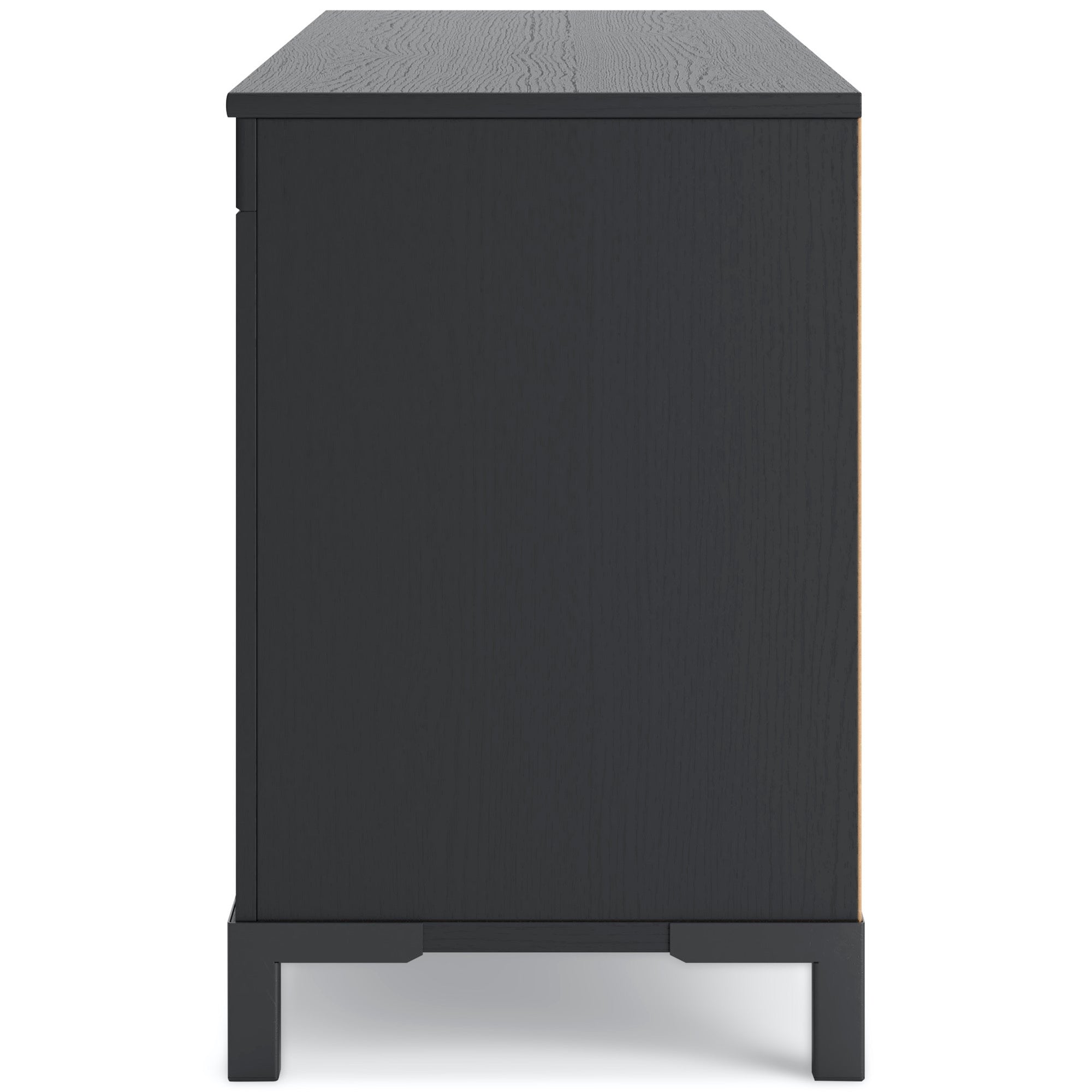 Black TV Stand with Fireplace