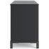 Black TV Stand with Fireplace