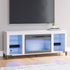 Matte White TV Stand with Fireplace