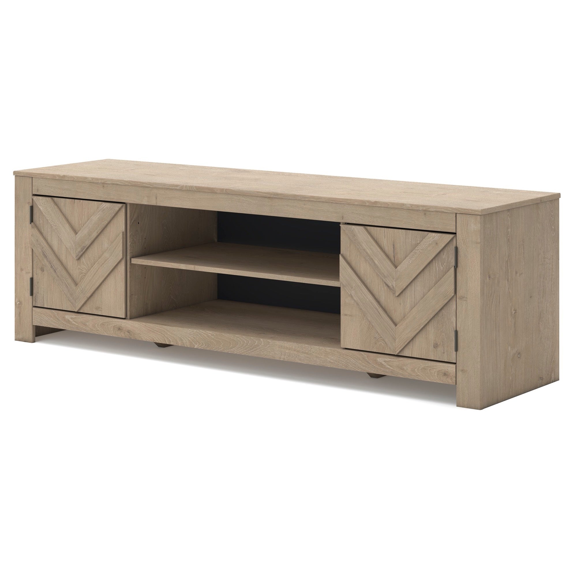 Large Tan TV Stand - Adams Furniture