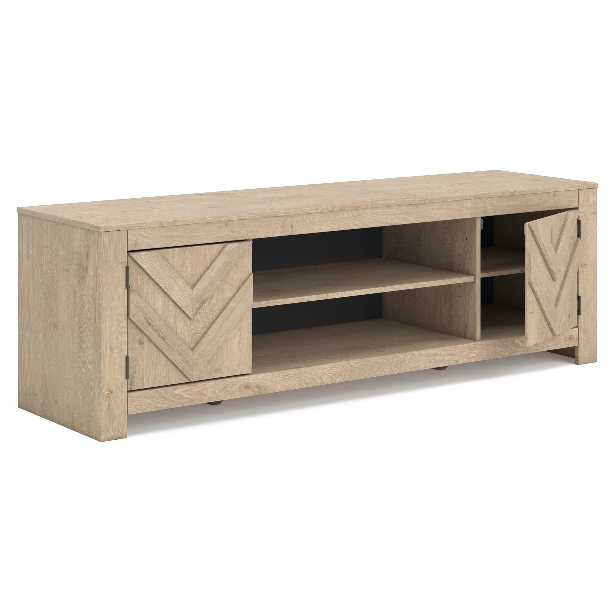 Large Tan TV Stand - Adams Furniture