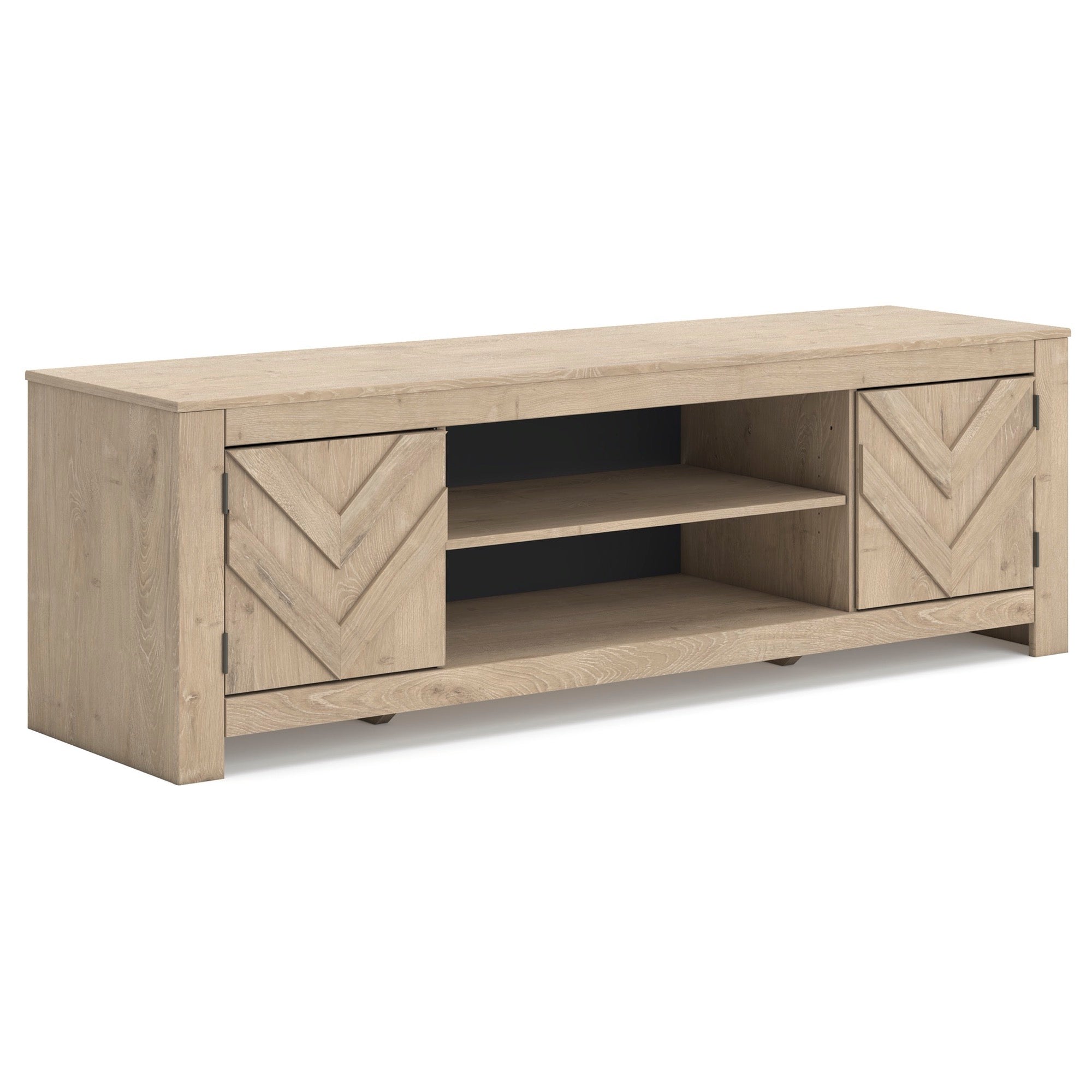 Large Tan TV Stand - Adams Furniture