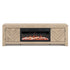 Large Tan TV Stand with Fireplace