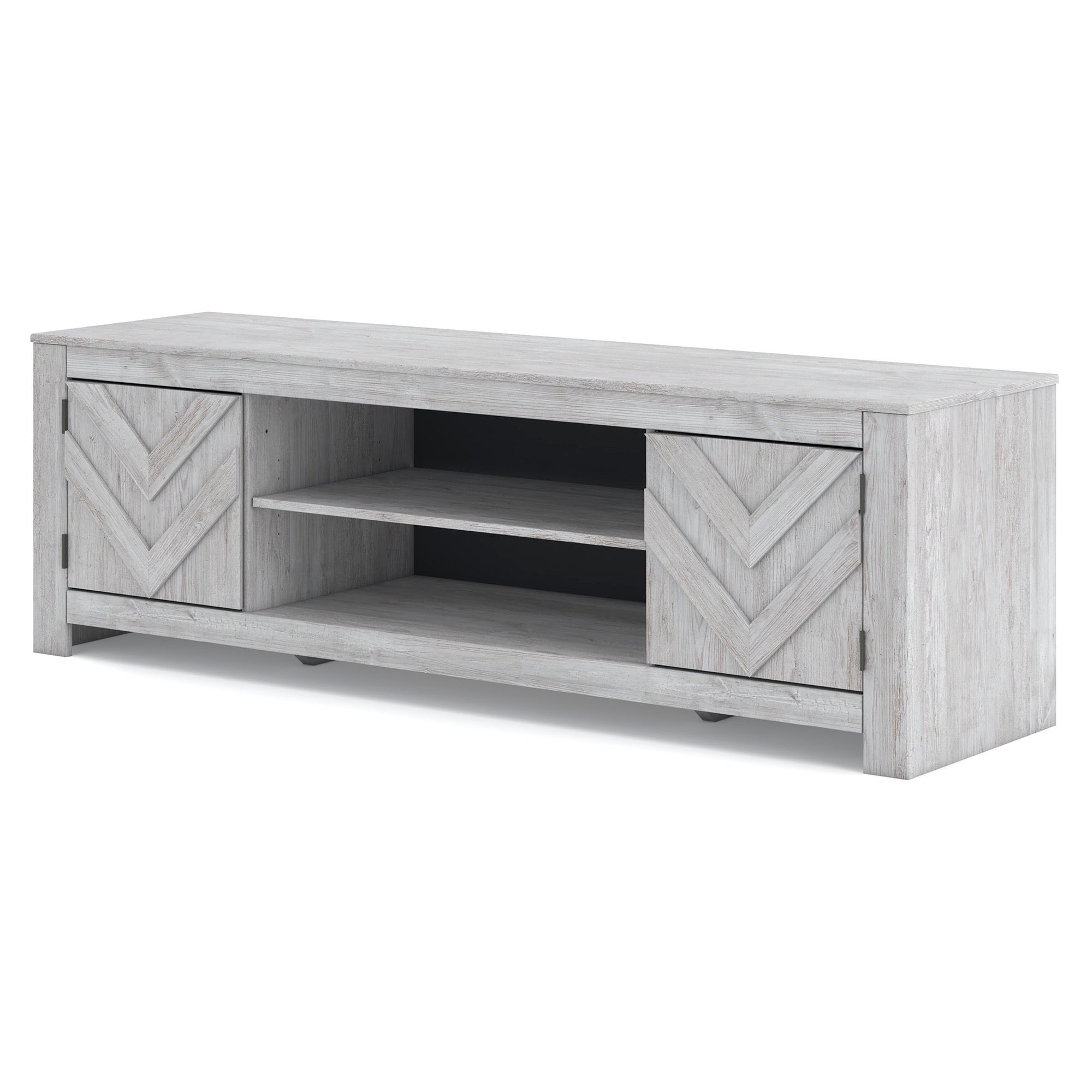 Large Whitewash TV Stand - Adams Furniture