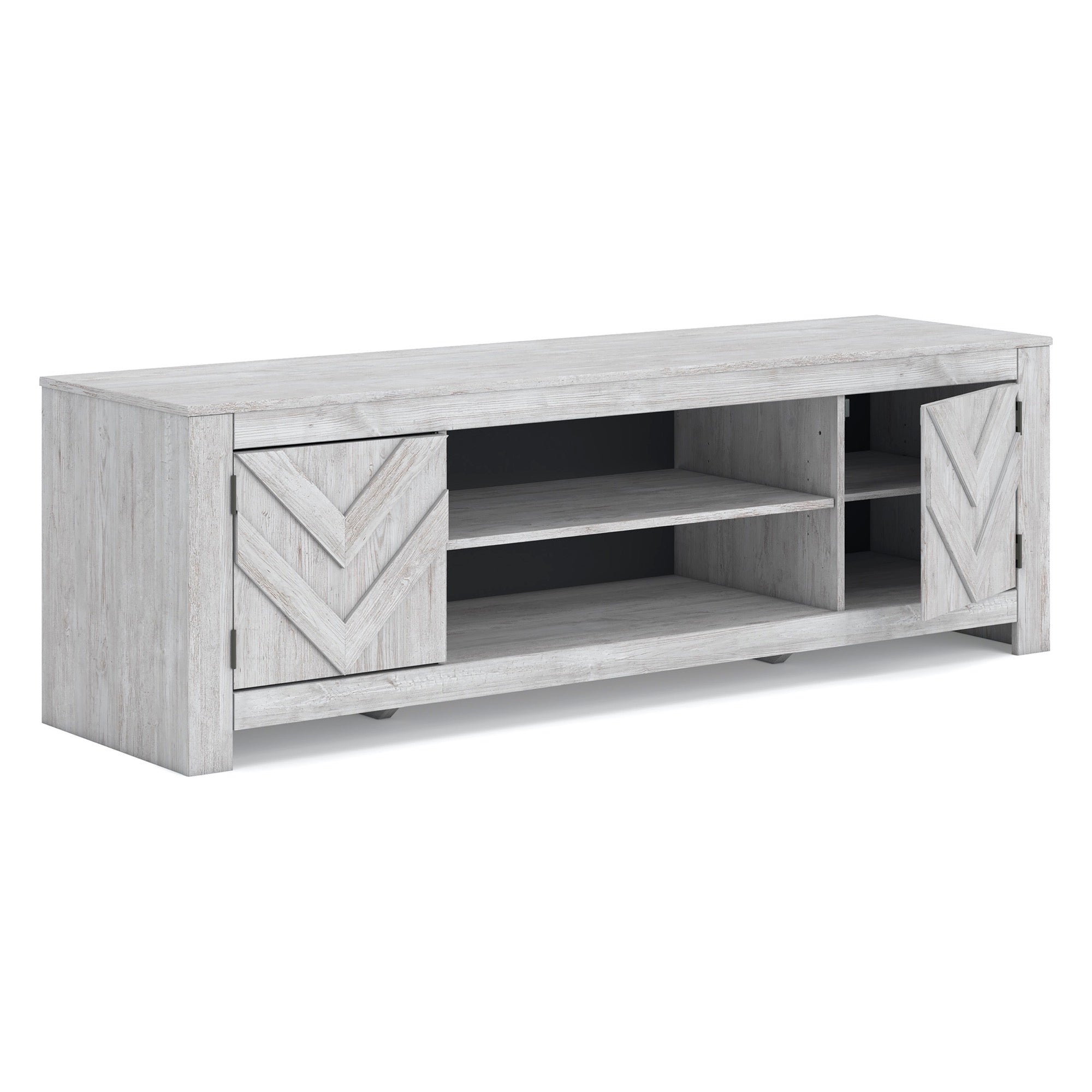 Large Whitewash TV Stand - Adams Furniture