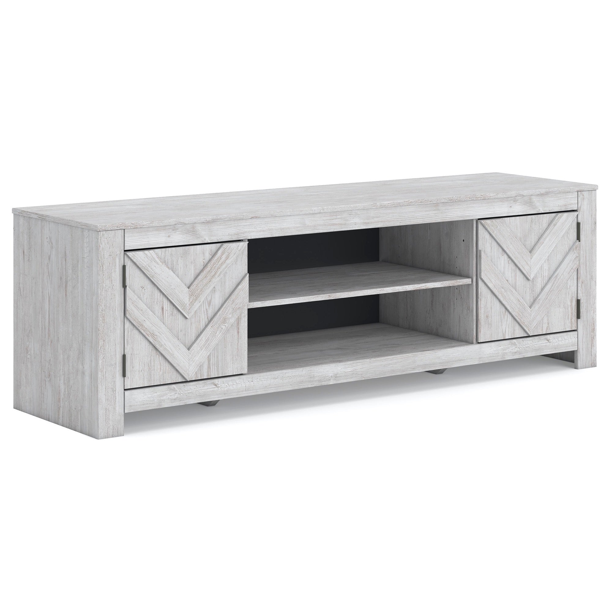 Large Whitewash TV Stand - Adams Furniture