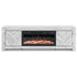 Large Whitewash Fireplace TV Stand - Adams Furniture