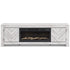 Large Whitewash Fireplace TV Stand - Adams Furniture