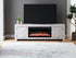 Large Whitewash Fireplace TV Stand - Adams Furniture
