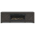 Large Black TV Stand with Fireplace