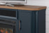 XL Slate Blue TV Stand with Fireplace & Speakers