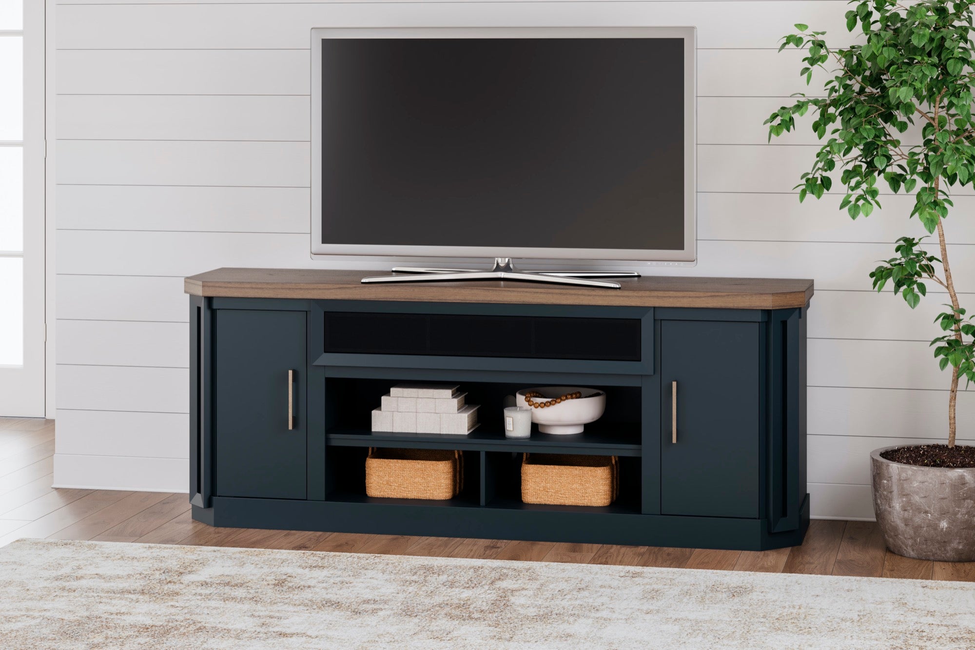 XL Slate Blue TV Stand