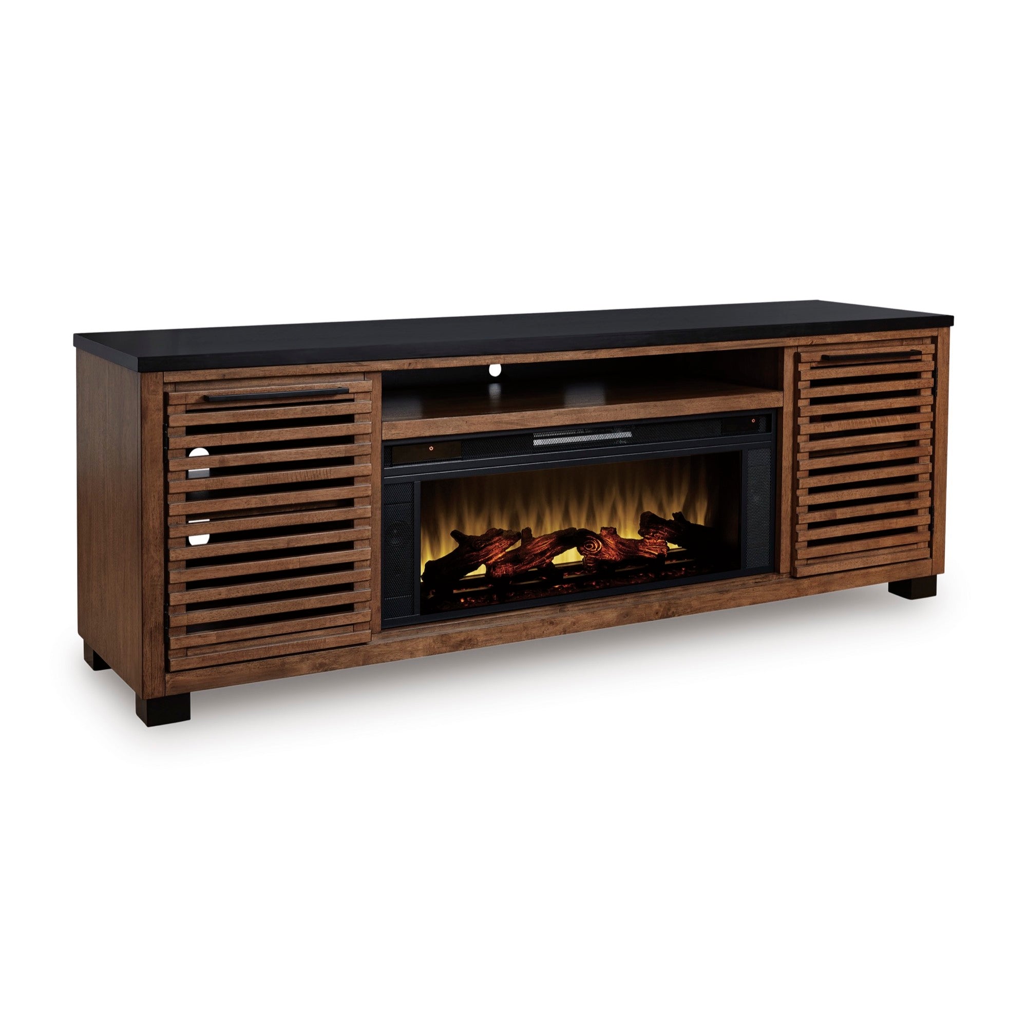 84" TV Stand with Electric Fireplace - Adams Furniture